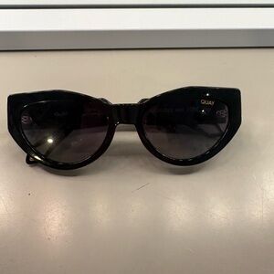 Quay Australia Glossy Black Cat-Eye Sunglasses